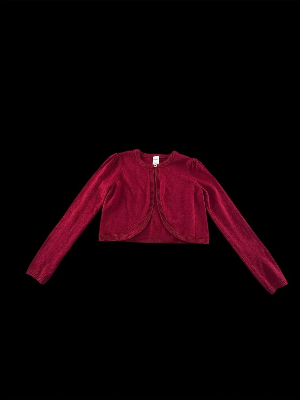 Gymboree Girls red Cropped gold button Cardigan 12